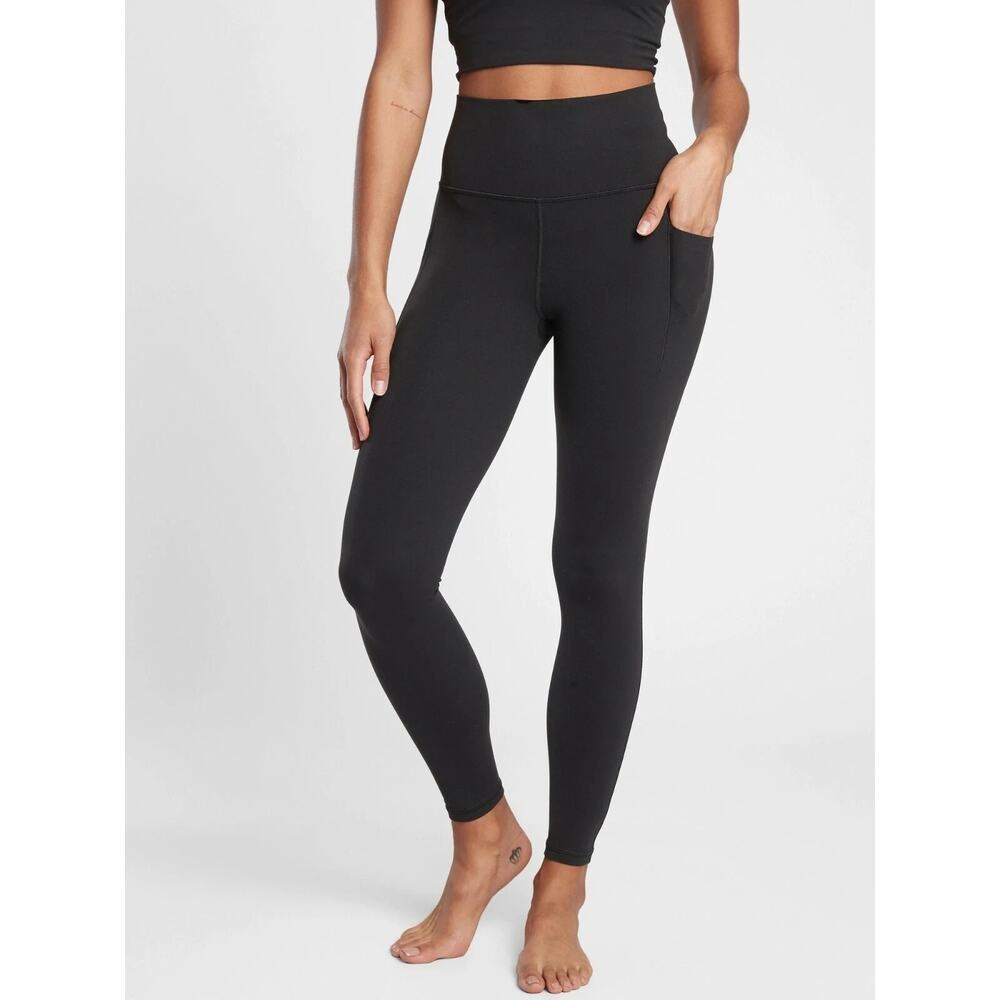 Athleta Women's Stash Pockets Salutation Tight Leggings Black Size Medium
